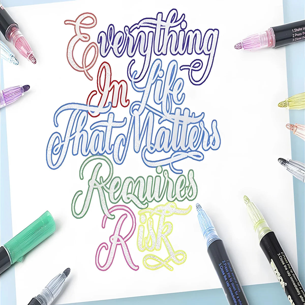Double-Outline Markers Set