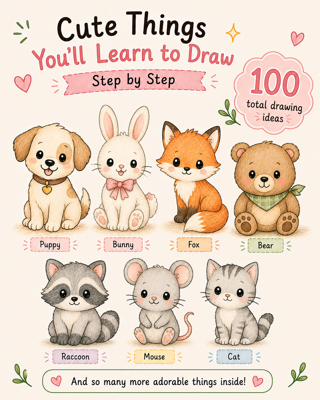 You Can Draw 100 Cute Things – Step-by-Step Drawing eBook for Kids & Beginners