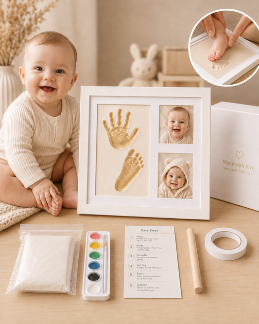 Personalized Baby Handprint & Footprint Keepsake Frame Kit