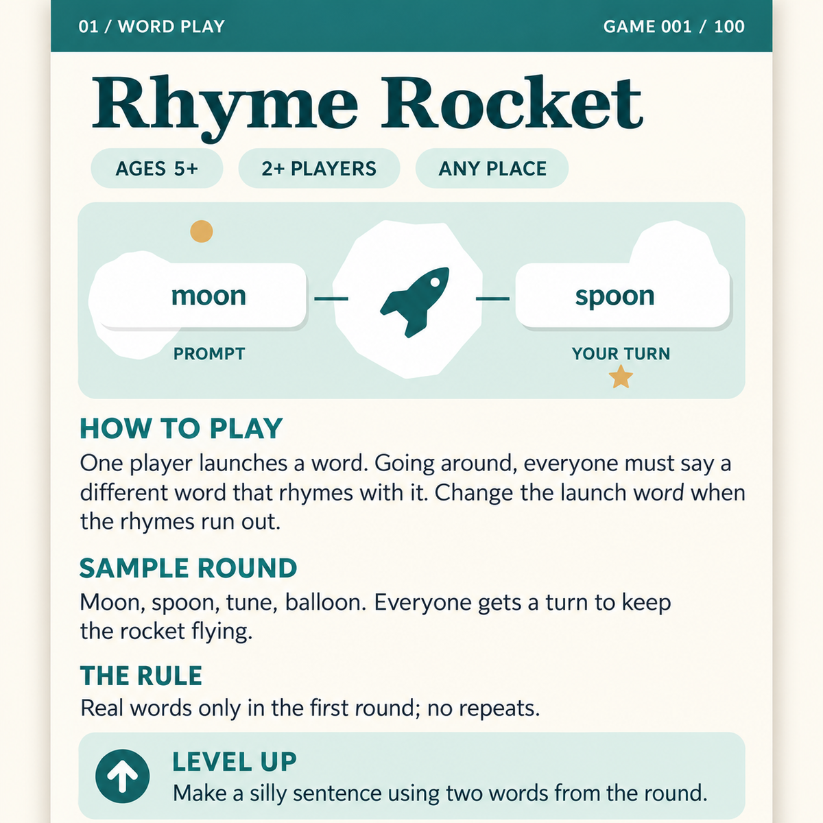 Anywhere Play — 100 Screen-Free Games for Kids & Families (Digital PDF)