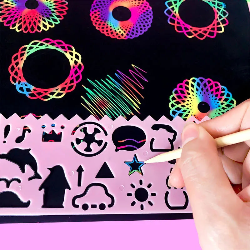 Rainbow Magic Scratch Off Paper Sheets Art Craft Kit