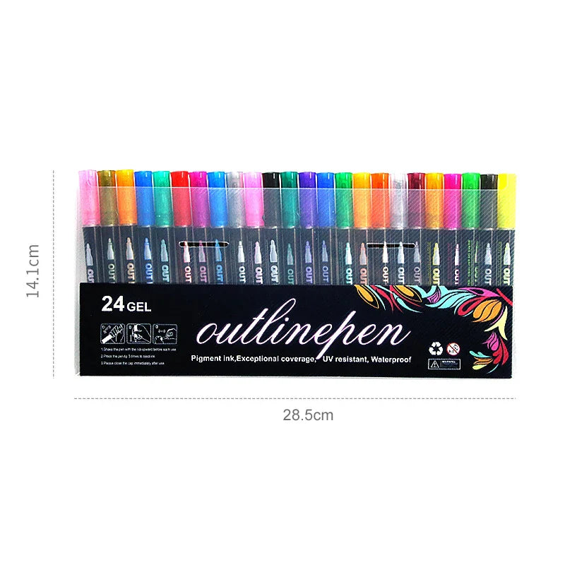 Double-Outline Markers Set