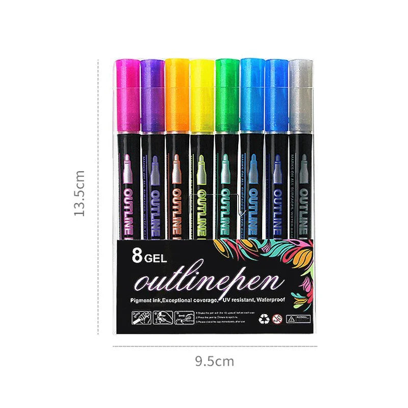 Double-Outline Markers Set