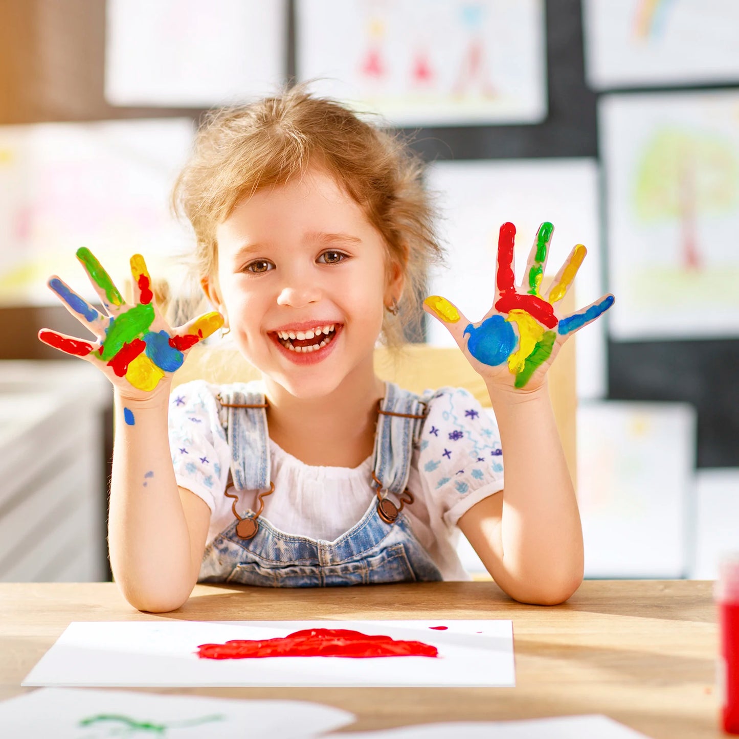 DIY Family Handprint Frame Kit – Wooden Keepsake with 6 Paint Colors & Photo Display