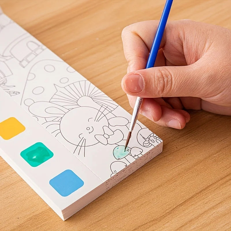 Pocket Coloring Book with Color Palettes included