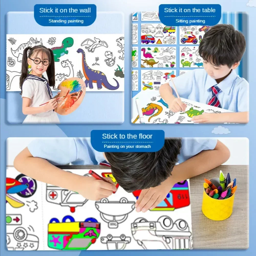 Drawing and Coloring Roll: Educational Toy