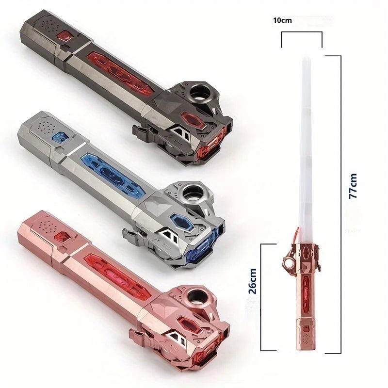 Adjustable RGB Light Saber Stick | Motion-Sensing Sound Toy & Glow Stick