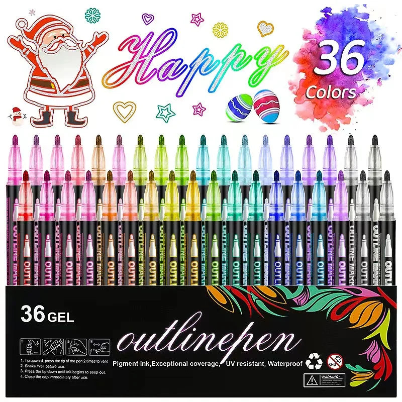 Double-Outline Markers Set