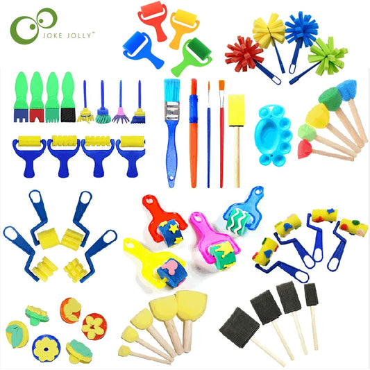 Sponge Stamp and Brush Kits: Art Creativity Tools