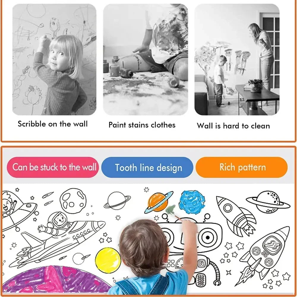 Drawing and Coloring Roll: Educational Toy